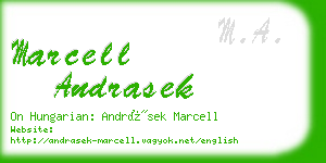 marcell andrasek business card